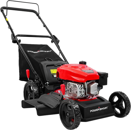 PowerSmart 18-inch Gas Push Lawn Mower 144cc 3-in-1 Engine