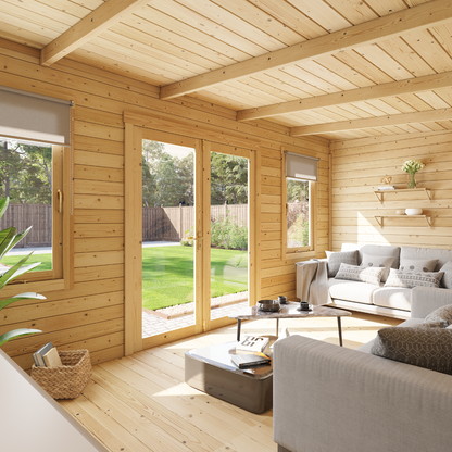 BillyOh Fraya Pent Log Cabin Modern Garden Office Studio Retreat